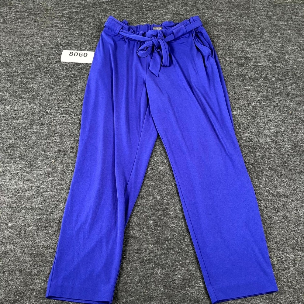 Bold Elements Cut To Curve Pants‎ Womens Medium Blue Stretch Tie Waist Casual